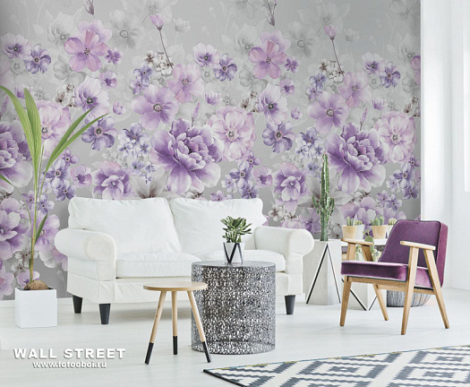 Фотообои в интерьере артикул Floreale 40, FLOREALE, Wall street